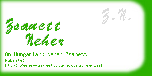 zsanett neher business card